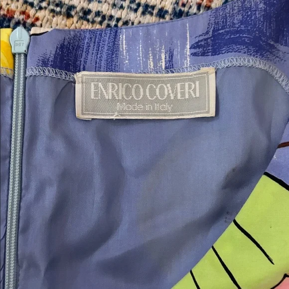 Enrico Coveri Vintage Cake/Dessert Print Dress SZ 4? VGUC - Picture 5 of 8